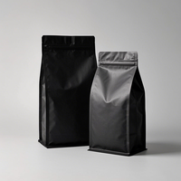 Sachet d'emballage refermable à fond plat imprimé sur mesure, scellé sur huit côtés, de qualité alimentaire, avec fermeture éclair, pour noix, thé et snacks