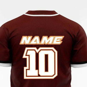 Sports Wear Custom Button Closure Top Quality Fabric Made <b>Baseball</b> Jersey Latest Design Men's <b>Baseball</b> Jersey - Product Image 4