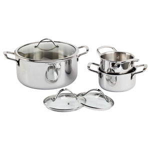 Juego de Utensilios de Cocina Clásicos de 5 Piezas con Tapas de Vidrio, Ollas y Sartenes de Aluminio, Aptos para Horno y Lavavajillas - Product Image 2