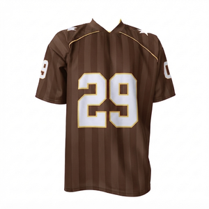 Custom Men's Football Jersey Blue White <b>Gold</b> Player Name 100% Polyester <b>Mesh</b> V-neck Plus Size Athletic Sports <b>Top</b> Number 29 Los - Product Image 1