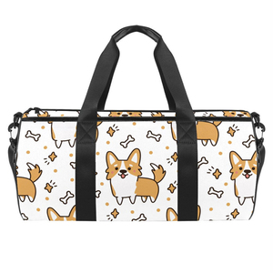 Bolsa Deportiva con Patrón Geométrico Corgi, Correa Ajustable, Cierre de Cremallera, Resistente al Agua, Poliéster, Capacidad de 20L, para Uso Deportivo Unisex - Product Image 1