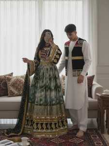 Ready To Wear Women <b>Long</b> Afghan KUCHI Maxi Style With <b>Matching</b> Men Waistcoat Dresses 2026 Customized Afghan - Product Image 3