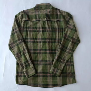 Nuevas Camisas de Manga Larga Estilo Urbano con Logotipo Personalizado Bordado, Camisa a Cuadros de Algodón con Dobladillo sin Rematar, MOQ Bajo, Camisa de Trabajo de Franela para Hombre - Product Image 2