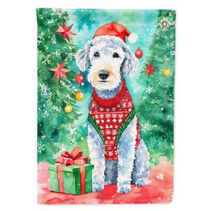 Bandera de Casa de poliéster Multicolor grande para Bedlington Terrier, cartel de patio de Navidad, arte, manga de porche, poste de pared decorativa - Product Image 1