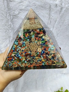 Nouvelle arrivée, orgonite 140 mm, grande taille, qualité supérieure, agate, pyramide d'orgone, écologique, faite à la main, guérison, méditation, décoration - Product Image 2