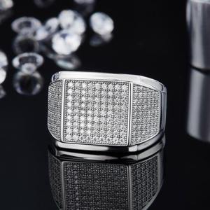 18K Gold Plated Brilliant Cut Pave Setting Moissanite Claw <b>Ring</b> GRA Certified 925 Sterling Silver Trendy Engagement Bands <b>Rings</b> - Product Image 5