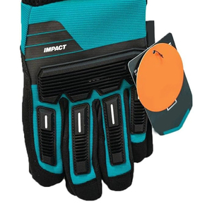 Impact Tactical Gloves Black Teal Wrist <b>Length</b> Durable Polyester Sports Use - Product Image 5