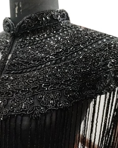 Hot New Design <b>Black</b> Beauty Carnival Custom Crystal Handbeading Handmade Hanging Beaded Fringed Party Cape <b>Top</b> Bikini Autumn - Product Image 2