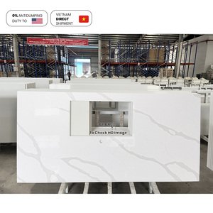 Dalle de quartz Jumbo NV807 3500x2000mm, dalle de pierre de quartz synthétique pour la fabrication hôtelière - Product Image 5