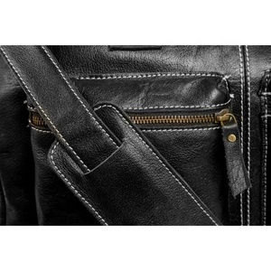 LW Men's Famous Branded Messenger Shoulder Bag Genuine Leather <b>Briefcase</b> with Canvas Laptop Cover - Product Image 3