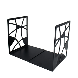 Par de Sujetalibros Metálicos de Diseño Circular Minimalista y Moderno, Disponible en Negro y Blanco, para Decoración de Estanterías y Escritorios de Oficina - Product Image 2