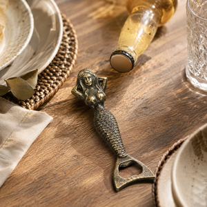 Abridor de Botellas de Hierro Fundido con Forma de Sirena Antigua, Herramienta Decorativa Vintage para Bar, Vino, Cerveza, Cocina, Hogar, Restaurante |   Abrebotellas Metálicos - Product Image 4