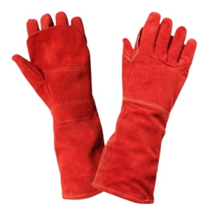 Heavy-Duty Durable Cowhide Split Leather Safety Gloves Work Apron General Purpose <b>Fire</b> Resistance Enhanced Hand Protection Palm - Product Image 1