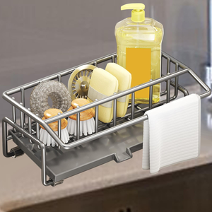 Stainless Steel Sink Sponge holder Multi-Functional Kitchen Cleaning Tool <b>Storage</b> <b>Rack</b> In Best Quality & Cheap price - Product Image 1