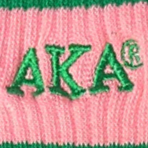 AKA Pink & Green Quarter <b>Socks</b> Embroidered Crew Athletic Casual Cotton <b>Socks</b> for <b>Women</b> Green Pink <b>White</b> - Product Image 5