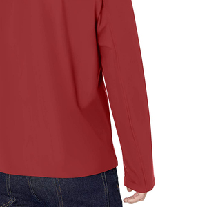 <b>Mens</b> Solid Red Softshell Jacket Lightweight Zip Up Windbreaker Outdoor Casual Coat Comfortable Spring Fall Daily Wear Outerwear - Product Image 1