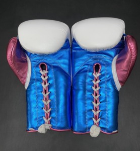 Guantes de Boxeo Profesionales de Cuero de Última Tendencia, Sin Cordones, Color Metálico, para Entrenamiento - Product Image 5