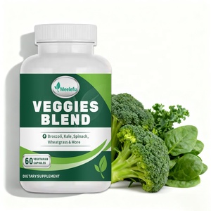 Capsules Super <span class=keywords><strong>Greens</strong></span> OEM/ODM, complément alimentaire aux <span class=keywords><strong>fruits</strong></span> et légumes avec luzerne, racine de betterave, cerise acide et gingembre pour l'immunité et l'énergie - Product Image 1