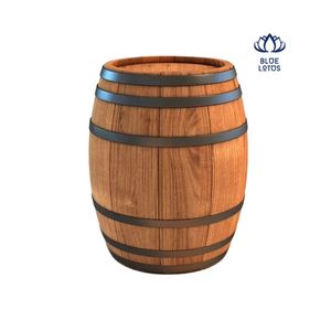 Baril en bois rustique de style vintage en chêne pour l'âge du vieillissement des boissons et l'affichage décoratif - Product Image 1