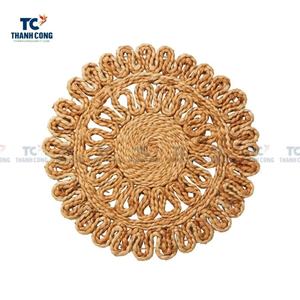 Meilleur article pour 2025 napperon de table fait à la main plaque de chargeur en rotin rond tissé rotin naturel - Product Image 3