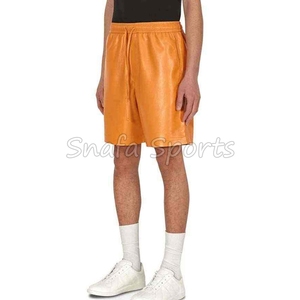 กางเกงขาสั้นหนังสำหรับผู้ชายกางเกงขาสั้นหนังน้ำหนักเบาสำหรับผู้ชายกางเกงขาสั้นหนังสำหรับฤดูร้อน - Product Image 3