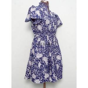 High Quality Handmade blue Floral Print Summer Casual Natural Western <b>Dress</b> for Women Stylish Boho Indian Fashion Cotton <b>dress</b> - Product Image 5