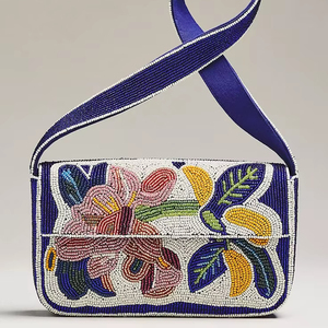 Handmade Beaded Floral Shoulder <b>Bag</b> for Women Luxury Crystal Beads Evening Clutch Designer Embroidered Sling Purse - Product Image 1