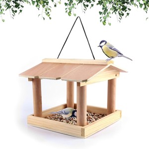Comedero para Pájaros Aqdus Saleem Hecho a Mano en Madera de Sheesham Marrón Rústico, Diseño Tradicional Ecológico para Mesa, 25x20x15 cm - Product Image 6