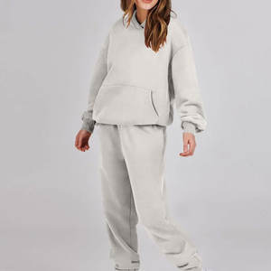 Chándal de mujer de diseño perfecto, 100% algodón polar, venta al por mayor, con logo oversize, de peso pesado, a la moda - Product Image 3