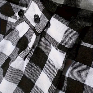 Best Selling Men's Button Up Plaid <b>Flannel</b> <b>Jacket</b> Plus Size Breathable Dyed Printed <b>Flannel</b> <b>Jacket</b> For Autumn And Winter - Product Image 5