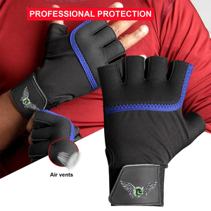 Guantes de Ejercicio Profesionales con Diseño de Malla Ventilada en la Parte Posterior y Palma Reforzada, Guantes de Gimnasio Directo de Fábrica con Agarre de Silicona - Product Image 5