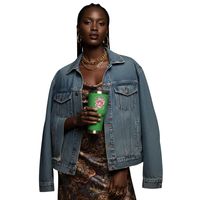   Gobelet isotherme en acier inoxydable Rose Vert Culture and Merit – Tasse de voyage réutilisable haut de gamme