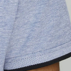 เสื้อโปโลแขนสั้นผู้ชาย สีพื้น ผ้าปิเก้ ทรงปกติ สีฟ้าอ่อน ผ้าฝ้าย สวมใส่สบาย ระบายอากาศได้ดี แบบถัก - Product Image 3