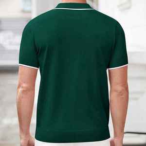 T-shirt Polo Homme à Col Zippé Manches Courtes Été 2025 – Collection Été Homme en Gros 100 % Coton Motif Uni - Product Image 4