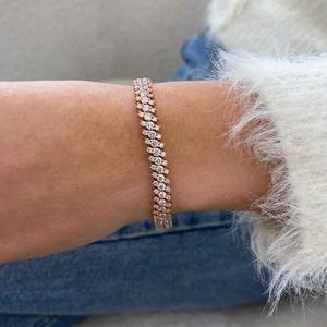 Womens Iced Out Cuban Link <b>Bracelet</b> 925 <b>Silver</b> Moissanite Diamond Luxury Jewelry Bling Moissanite <b>Bracelet</b> Hip Hop Style - Product Image 4
