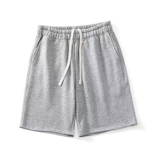 Shorts Bermuda en Coton Uni pour Homme avec Cordon de Serrage à la Taille, Style Décontracté avec Poches, Taille Mi-Haute, Tissu Tricoté Respirant - Product Image 2