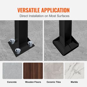 Corrimano in Ferro Battuto Nero per Esterni, Dispositivo di Assistenza Flessibile per 1-3 Gradini - Product Image 3