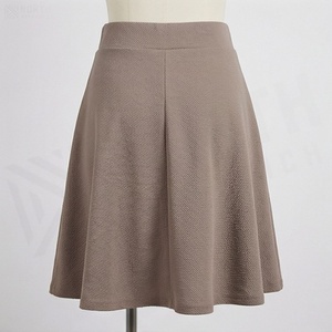Women A-Line Knee-Length Skirt Solid Color Knitted Spandex Polyester Comfortable Regular Waist All Seasons Wear - Product Image 2