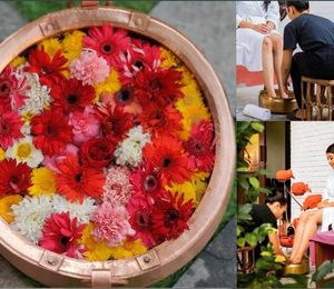 Cuenco de Cobre Puro Martillado para Pedicura con Reposapiés Metálico - Product Image 2