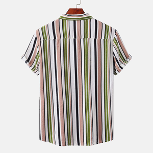 Chemise de plage hawaïenne à manches courtes pour homme, imprimée par sublimation, style vintage, 100 % polyester et coton, vêtements d'été pour homme - Product Image 3
