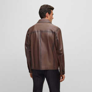 Veste en cuir de mouton pour homme, haute qualité, vente en gros OEM, collection hiver 2026, 100% cuir, dernier design, nouvelle collection, manches longues, élégante - Product Image 2