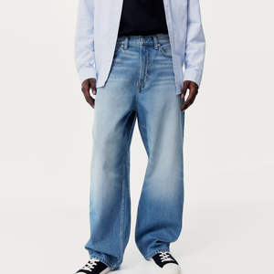 Jeans et veste en denim noir de haute qualité pour hommes, style hip-hop, délavé, respirant, motif uni, collection printemps - Product Image 1