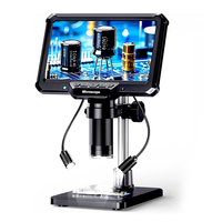 Microscopio Digital LCD MK7-Z33 con Pantalla IPS de 7 Pulgadas, Aumento de 50X-1000X y 8 Luces LED