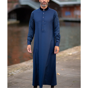 Comfortable Loose Fitted <b>Men's</b> Thobes Thawb Reinforced Stitched Professional Islamic Clothing Manufacturer Jubbah <b>Thobe</b> <b>Men</b> - Product Image 4