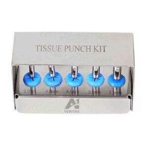 Best Quality A-1 VERITAS Dental Tissue Punch Set Of 5 Pcs Stainless Steel Implant Soft Tissue Instruments Reusable Surgical Kit - Product Image 3