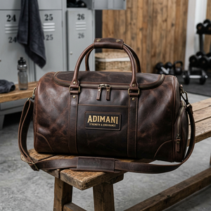 กระเป๋าออกกำลังกายหนังแท้ขนาด 22 นิ้ว ขายส่ง กระเป๋าเดินทางสุดสัปดาห์ คุณภาพพรีเมียม ผู้ผลิต OEM - Product Image 1