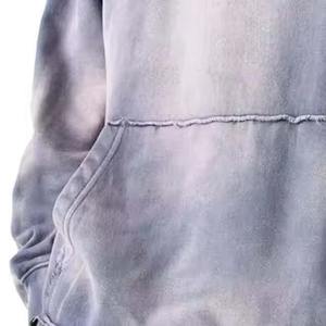 Sweat-shirt à capuche vintage délavé pour homme, coupe oversize, style streetwear, idéal pour les acheteurs en gros / marques en marque blanche - Product Image 6