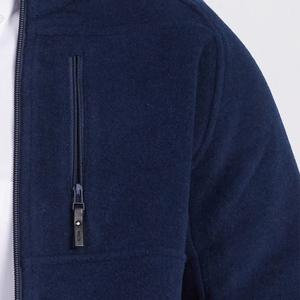 เสื้อแจ็คเก็ตขนสัตว์แฟชั่นใหม่สำหรับฤดูหนาว บริการ OEM สำหรับผู้ชาย ออกแบบตามสั่ง ทรงปกติ เสื้อแจ็คเก็ตทำจากวัสดุขนสัตว์ - Product Image 6