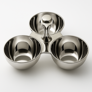 Juego de Tres Tazones de Aluminio Hechos a Mano, Plato Decorativo para Servir Frutos Secos, Dulces y Decoración de Mesa - Product Image 6