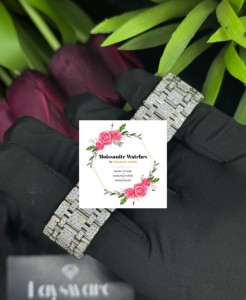 Reloj de Acero Inoxidable Premium con Diamantes de Moissanita, Movimiento Mecánico, Revestimiento Antidecoloración para Ocasiones Especiales, Venta al Por Mayor - Product Image 2